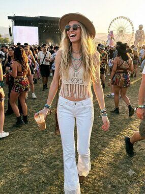 White House Black Market Custom Upcycled White Flare Jeans Lace Boho Festival 4